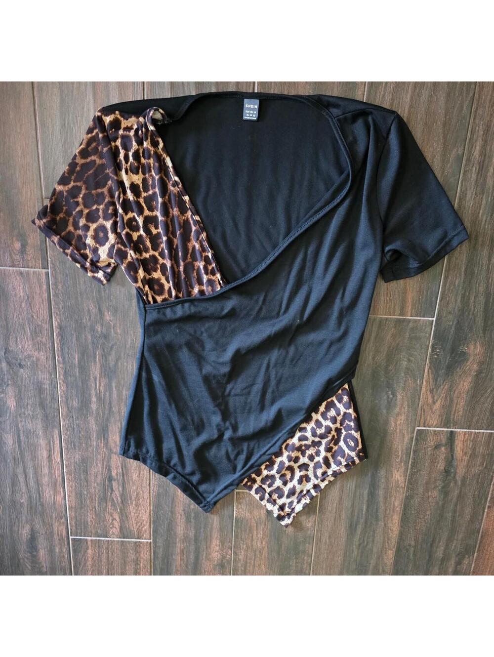 SHEIN Women's Black and Multi Bodysuit